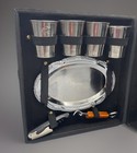 Collins Brothers Travel Bar Liquor Locking Case Tray Cups Bottle Openers