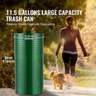 Dog Poop Trash Can 11 5 Gallons Weather-resistant Dog Waste Bin With Lid