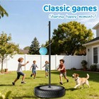 Tetherball Set With Ball And Rope  Heavy Duty Outdoor Game  Backyard School Camp