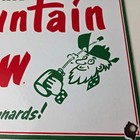 Vintage Mountain Dew Sign - Yahooo Hill Billy Soda Gas Station Porcelain Sign