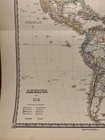 Antique Map Original 1855 America Brazil Map Geography Rare