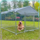 Metal Outdoor Pet Dog Run House Kennel Shade Cage Enclosure W  Roof Playpen Us