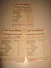 San Antonio Texas Employment Card   Departmenmt Of Health Receipt s 1953