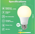 Led Light Bulbs 60w Equivalent  A19 Light Bulb Soft White 2700k 800lm 8 5 Watt 