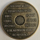 1 Year Alcoholics Anonymous Aa Bronze Medallion Coin Sobriety Chip One 