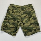 Tommy Hilfiger Cargo Shorts Mens 34 Green Camo Classic Fit Cotton Army Outdoor