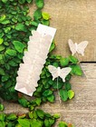 12 Iridescent White Feather Monarch Butterflies 2inch Artificial White Butterfly