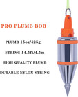 2 Pcs Plumb Bob Magnetic - 15 Oz Plumb Rite With 14 5 Ft String sharpener 2