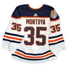 Al Montoya Edmonton Oilers 2018 19 Game Worn Adidas Nhl Jersey Coa