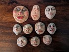 Vintage Handmade Cabochon Doll Faces Set Of 10