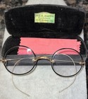 Pre 1920 Windsor 10k Gold  marked  Black Bakelite Wrapped Rims Eyeglasses   566