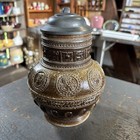 Vintage Merkelbach   Wick Brown Salt Glaze Stoneware Lidded Stein Jug 1800 s