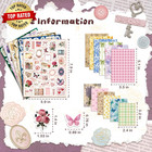 540 Pcs Vintage Floral Scrapbook Supplies   Scrapbook Stickers Junk Journal Supp