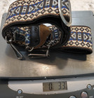 Vintage Retro Woven Camera Neck Strap  2  Width Exc Condition Blue Tan Free Ship