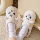 Women s Cat Plush Slippers Cozy Winter House Shoes Soft Non Slip Indoor