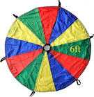 Kids Play Parachute 6ft Rainbow Toy For Outdoor Tent Gym Cooperative Game