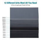 72 Pcs Sandpaper Sand Paper Sanding Sheets Assorted Auto Wet Dry Wood Car Metal