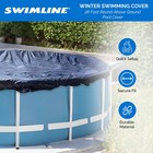 Swimline 28  Round Above Ground Swimming Pool Winter Cover Blue  open Box 