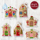  Felt Applique 6 Piece Ornament Making Kit  Candy Christmas Cottages  Perfect F
