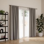 Umbra Twilight Double Curtain Rod Set Wrap Around Darkening Design Nickel 28-48 