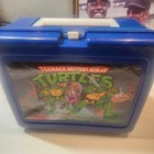 1989 Thermos Mirage Teenage Mutant Ninja Turtles Blue Plastic Lunch Box Tmnt 