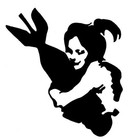 Playful Figure Silhouette Wall Art Reusable Plastic Stencil - Stencilair