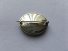 C1930s-40s Vintage Large Silver butterfly Wing Sea palm Trees Scenic Pin Brooch