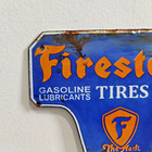 Vintage Firestone Tires Porcelain Enamel  Metal Sign Size 6  X 5 