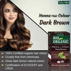 Indus Valley Dark Brown Bio Organic Henna Hair Color 100gm No Chemical