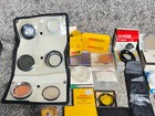 Vintage Camera Lens Mix Lot Ednalite Filter Covers Kodak Canon Leica Hoya Parts