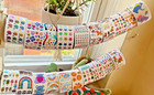 Pipsticks Retro Stickers Off The Roll  Rainbows  Bears  Ice Cream  You Choose 