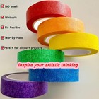 6 Rolls Colored Masking Tape   colored Red  Orange  Yellow  Green  Blue  Purple 