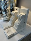 White Decorative Carved Wood Corbel Lattice Design Countertop Bracket Support