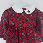 Mayfair Kids Girls Christmas Dress Scottie Dog Red Green Tartan Plaid Vintage 2t