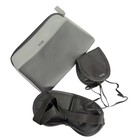 Tumi For Delta Travel Kit Pouch Eye Mask Gray White Soft Travel Case Vacation