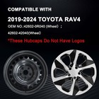 4 Pack Hubcaps For 2019-2024 Toyota Rav4 Wheel Covers Silver black  17inch