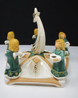 Vtg Goebel Weihnacht Holiday Advent Wreath 5 Angels Candle Holder Hard To Find