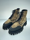Gucci Lace-up Boots uk7 5 beg canvas 699970 40606
