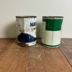 Vintage Havoline   Quaker State Motor Oil Metal Cans Man Cave Decor