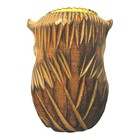 Vintage Hand Carved Wooden Owl Bird Figurine Sculpture Folk Art Candle Holder 4   