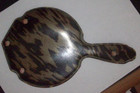 Vintage Victorian Hand Held Vanity Mirror Celluloid Faux Tortoise Shell Rosebuds