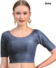 New Stretchable Lycra Blouse Readymade Designer Sari Choli Indian Crop Top 