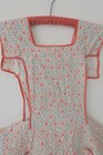 Vintage Apron Bib 1930 s Depression Era Red Piping Feed Sack Four Sack Handmade
