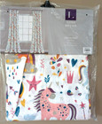 New Lush Decor  Window Panels Unicorn Heart Two Panels 52 x 84  Each Rod Pocket