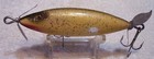 073025 Heddon Dowagiac Sos  Wood Lure  3 5  Glass Eyes