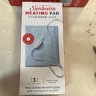Sunbeam Heating Pad Standard Size 3 Heat Settings Moist Heat Option 12x15