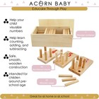 Montessori Wooden Counting Peg Board     Teaches Toddlers To Count  Add  