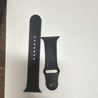 Black Silicone Replacement Sport Strap Band For Apple Watch - 2 Piece