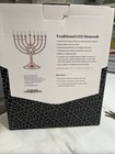 Traditional Led Electric Gold Hanukkah Menorah - Battery Or Usb Powered - Includ