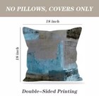 Teal And Brown Throw Pillows Covers Set Of 18  X 18   pack Of 2  Grey And Blue